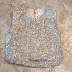 Maurices Silver Sequin Top